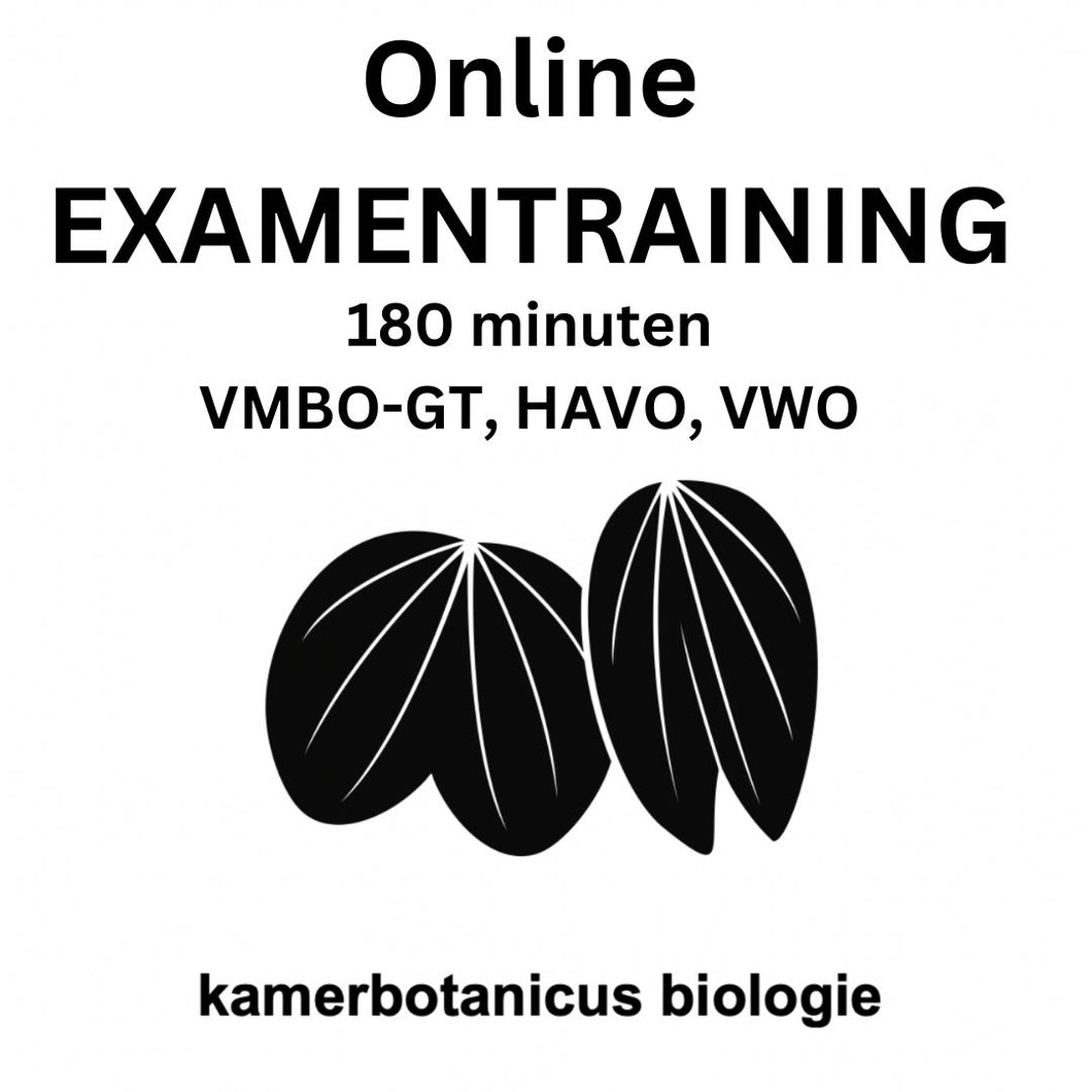 Online examentraining biologie 180 minuten