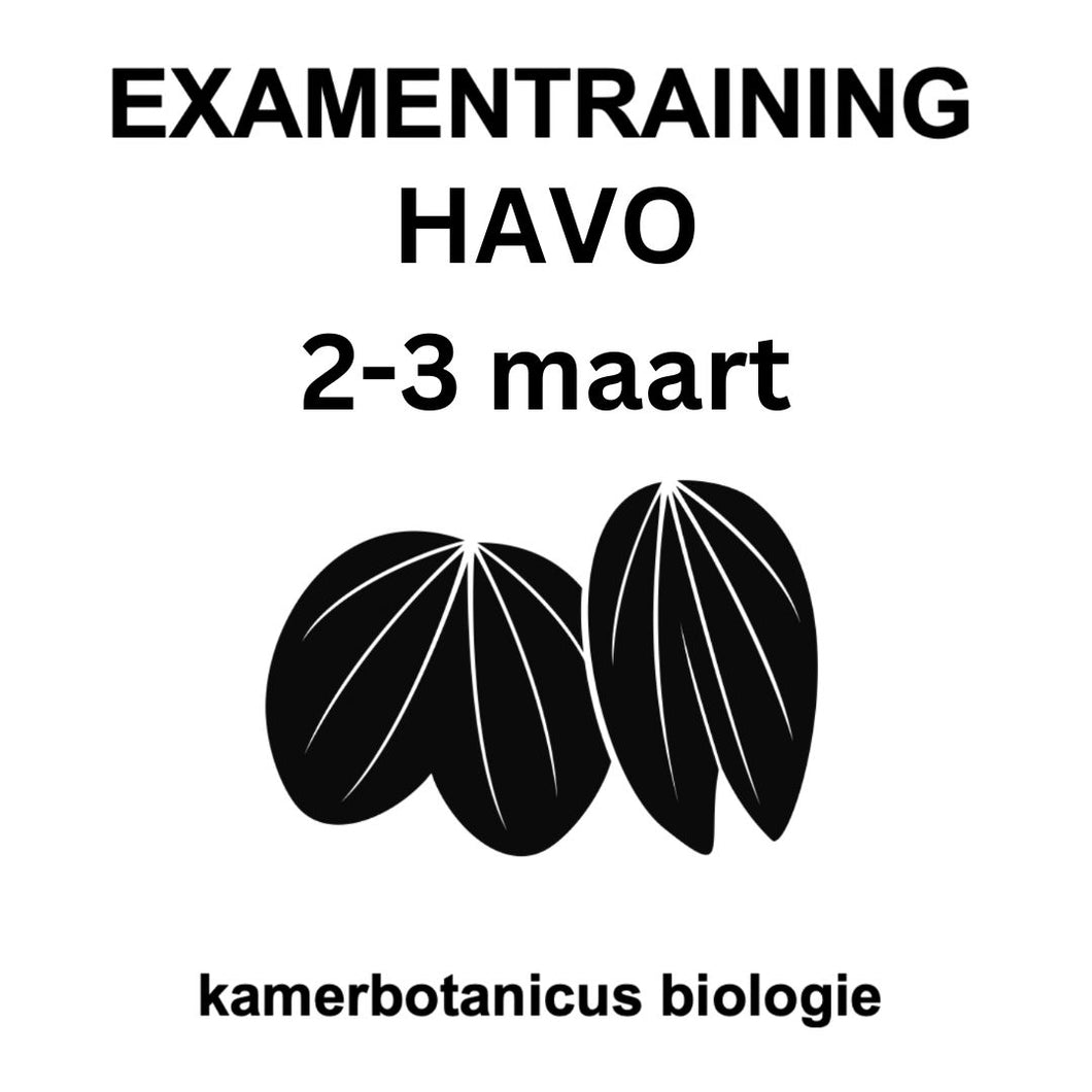 Examentraining biologie HAVO 2-3 maart 2024 Rotterdam